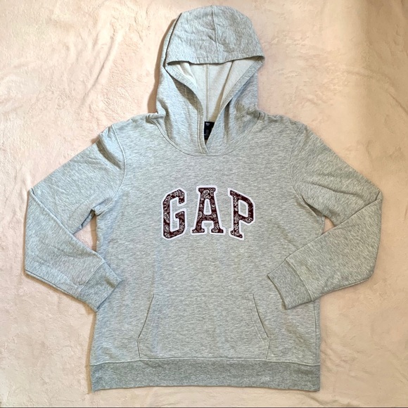 GAP Tops - GAP Gray Logo Paisley Hoodie